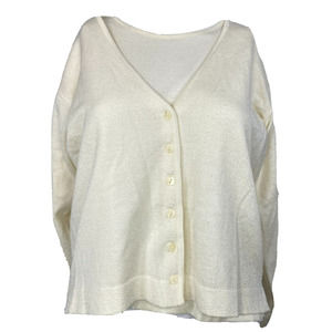 Vanita Cardigan Tank Sweater Set Womens Sz‎ M Ivory Twinset Buttons Italy